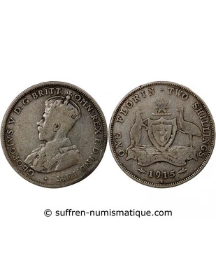 Australie George V - Florin Argent 1915 H Heaton - Photo 1/4