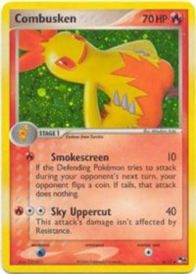 Damaged Combusken - 6 - Holo Rare - Reverse Holo Pokemon POP Series 4