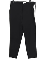 Ganni Women's Suit Trousers L Black Polyester with Other, Spandex Dress Pants