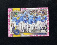 2026 Topps Series 1 Cherry Blossom #107 Milwaukee Brewers Team 7/99 VQ65