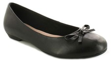 Comfort Plus Womens Shoes Flat Angela Leather Slip On black UK Size