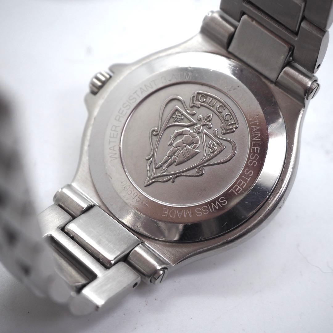 GUCCI men's watch 9040M date silver black GUCCI,18566 thumbnail 8