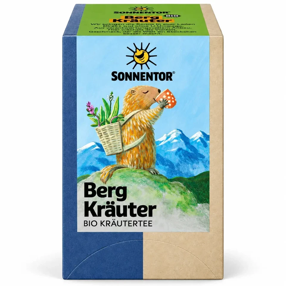 Sonnentor Bergkräuter Tee Bio 6er Pack 6x18 Beutel 162g Kräutertee Vorrat vegan - Bild 2 von 4