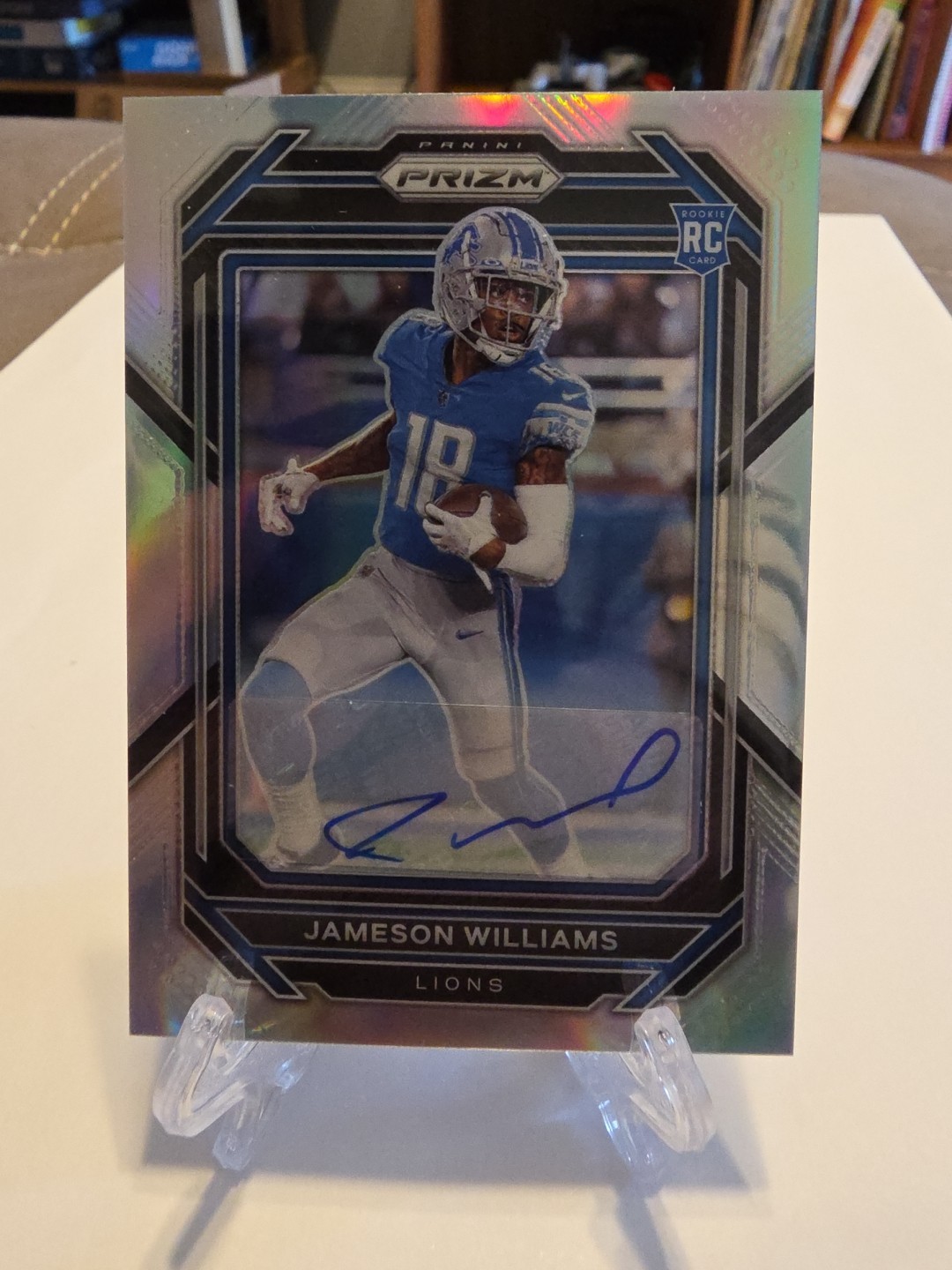 2022 Panini Prizm Jameson Williams Rookie Silver RC Auto Detroit Lions #311