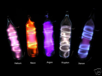 Noble gases discharge tubes Helium Neon Krypton Argon Xenon -  Made in Austria