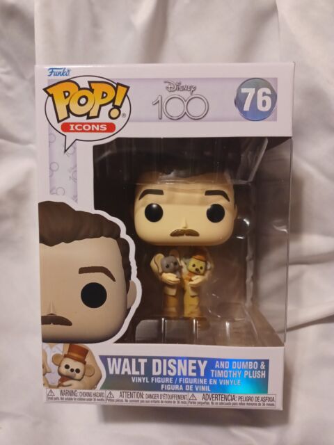 FUNKO POP! ICONS: Disney's 100th - Walt (w/Dumbo&Timothy) Vinyl Figure In Stock FUNKO POP! ICONS: Disney's 100th - Walt (w/Dumbo&Timothy) Vinyl Figure In Stock