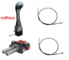 CABLE REMOTE CONTROL VALVE KIT: 2 SPOOL VALVE 40L CABLES JOYSTICK CENTER OPEN