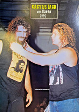 Magazine Illustration Pro Wrestler Cactus Jack With Raven in 1995