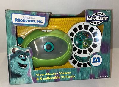 Monsters Inc. Green Eye Mike Viewer-Master Viewer & 3 Collectible 3D Reels 2002