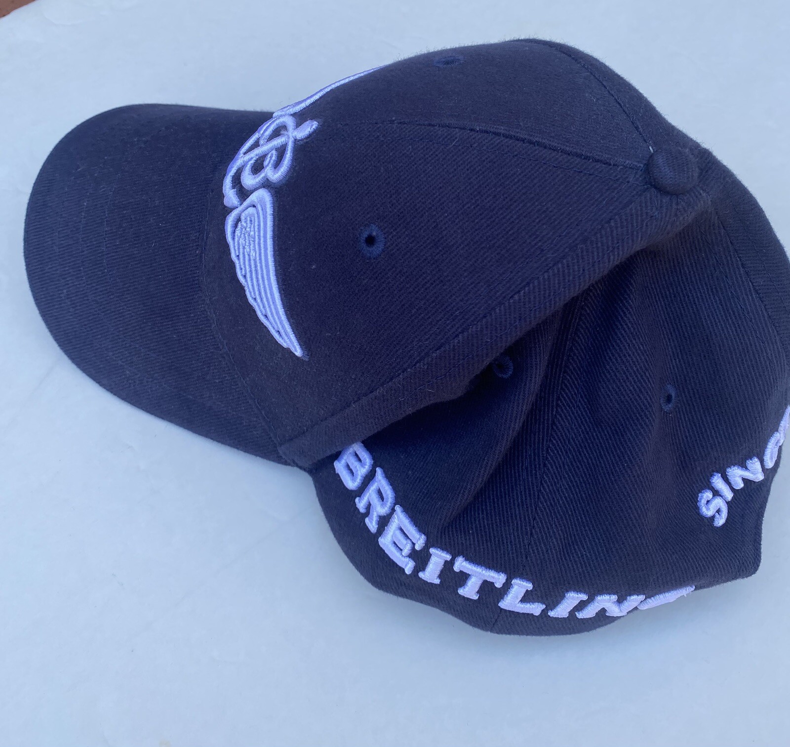 BREITLING Baseball CAP Hat Black/White eBay