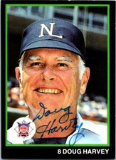 Doug Harvey signed baseball card National League Umpire 1988 T&M Sports Cards #8