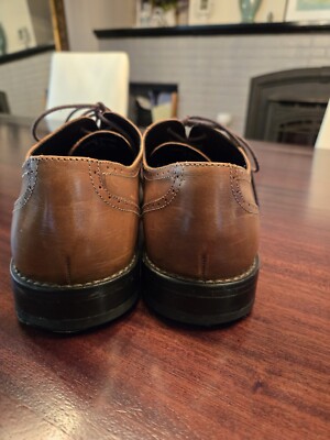Aston Grey Mercer Leather Wingtip Dress Shoes Brown Size 9.5  display picture 1