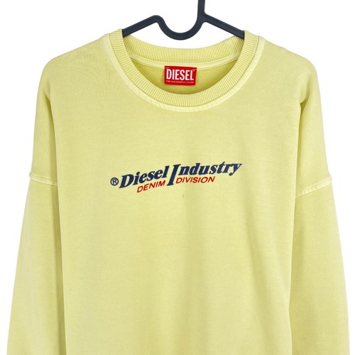 DIESEL Women Dusty Yellow D-ROBBIE-IND Crew Neck Jumper Dress Size XS - Picture 2 of 14