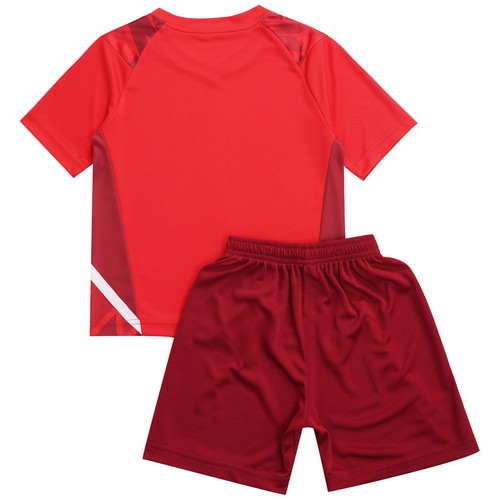 Kids Boys Sport Suit Training T-shirt V Neck Uniform Jogging Activewear Casual - Picture 25 of 55