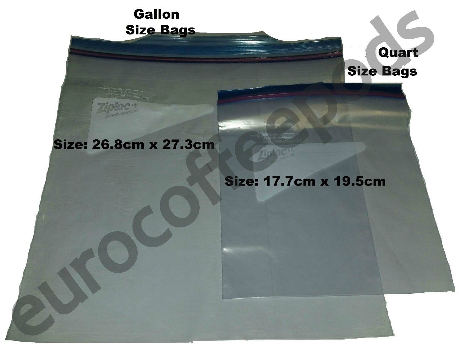 Ziploc Heavy Duty Double Zipper Freezer Food Bags, Quart/Gallon Pick