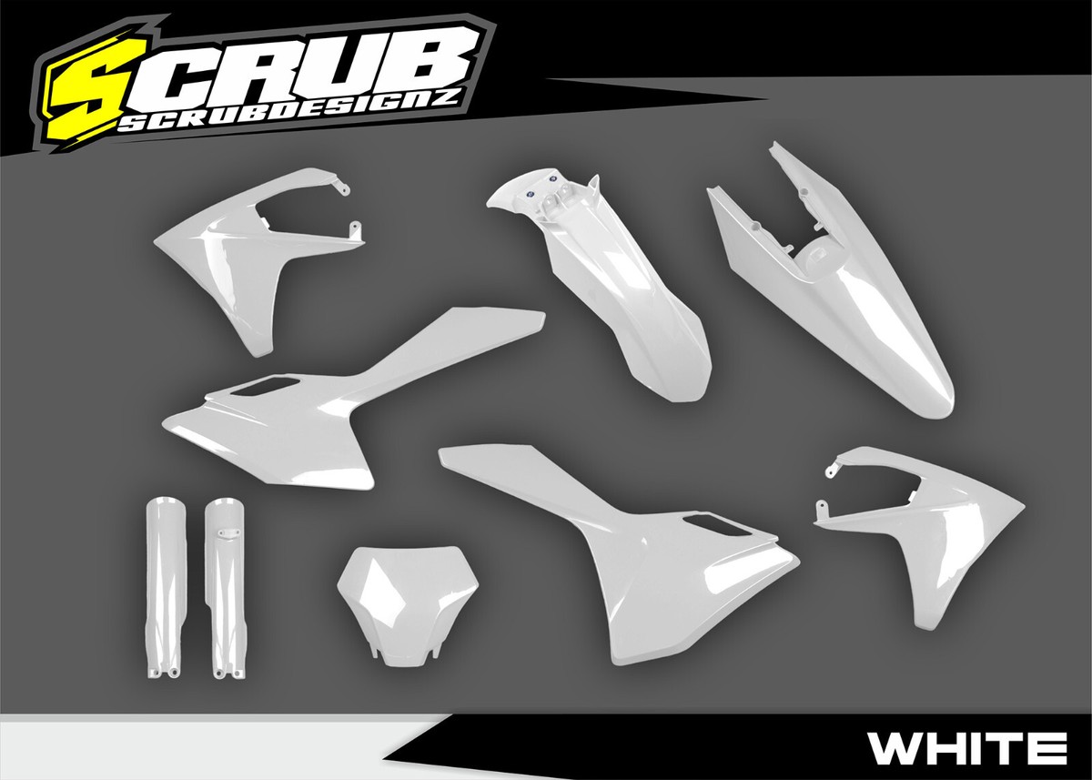 Gas Gas MC MC-F 2024-2026 White Plastics kit + Fork guards | eBay