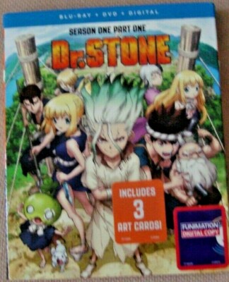  Dr. Stone: Season One - Part One Includes 3 Art Cards Blu-ray & DVDs 