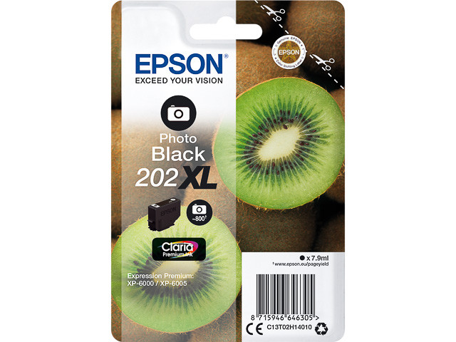 Cartouche Epson 202 XL noire photo résout le problème des tirages photo ternes