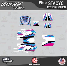 Graphics Kit for STACYC 12E Brushed Electric Bike Vintage - MAGENTA