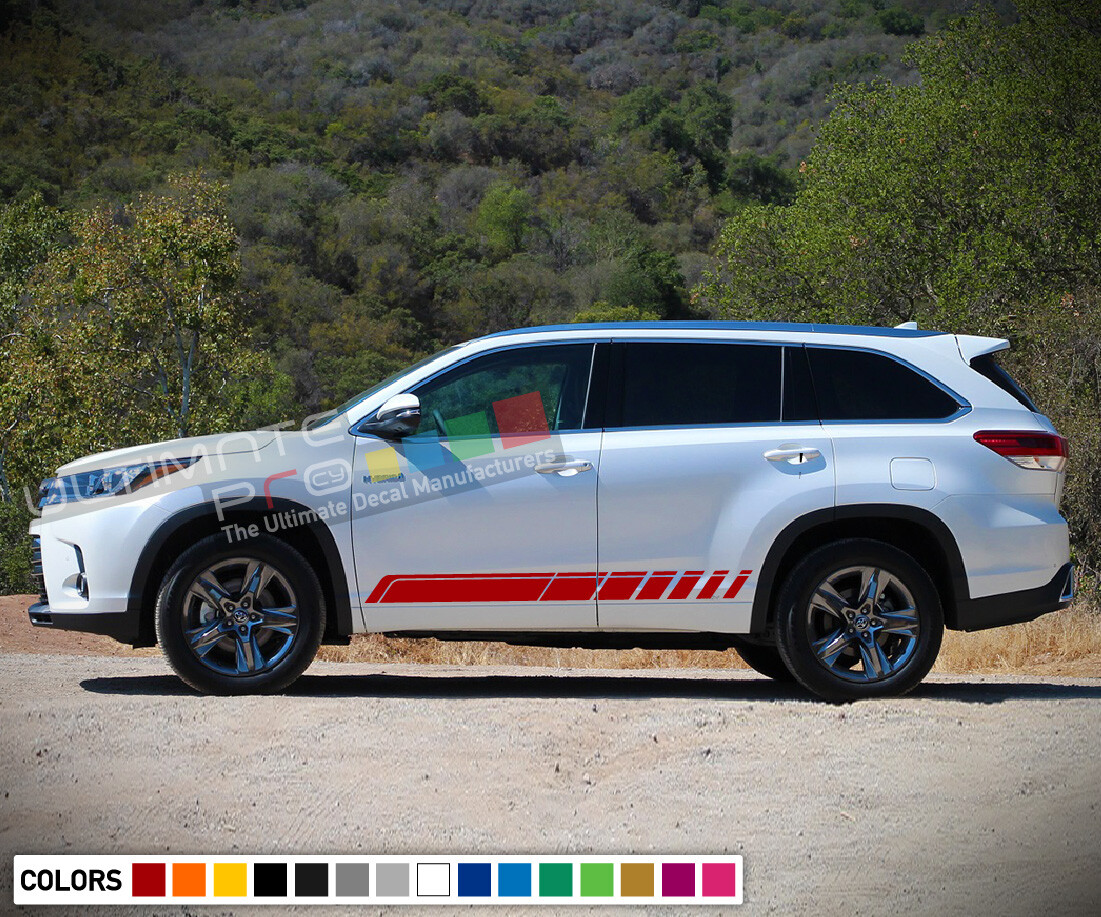 Stripe for Toyota Highlander Decal Sticker Kit 4x4 Platinum, L LE