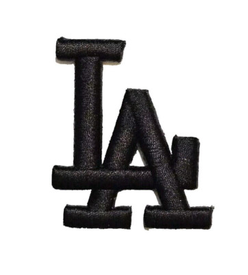 LA Patch Black Los Angeles Dodgers 3D Depth Embroidered Iron on Patch 2.25 x 2''
