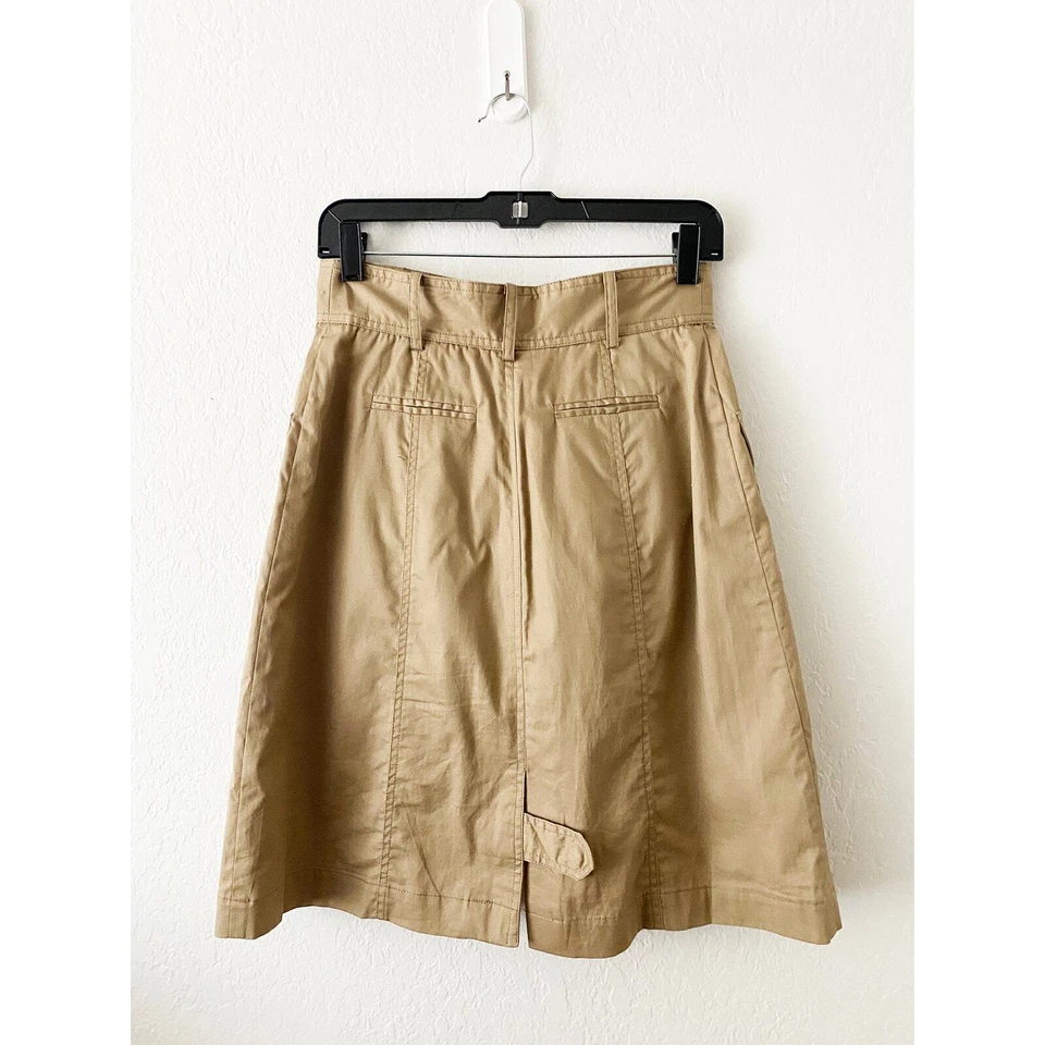 Plenty Tracy Reese Mujer Algodón 4 Bolsillos Hasta la Rodilla Falda Camel Carga Utilidad Foto 2 de 4