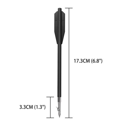 6.8" Black Plastic Fishing Hunting Bolts Arrows for 50 to 130 Pounds Crossbow 6X - Picture 6 of 11