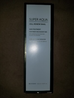 MISSHA Super Aqua Cell Renew Snail Skin Treatmeat Toner 4.39 Fl oz Discontinued