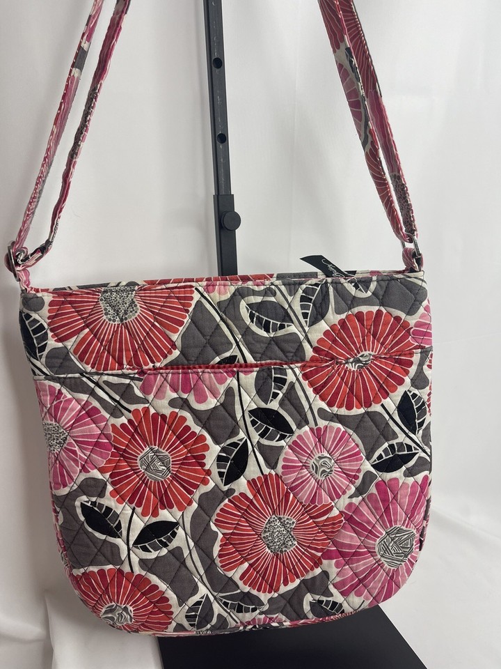 Vera Bradley Double Zip Purse Shoulder Bag Retired Cheery Blossoms 2014