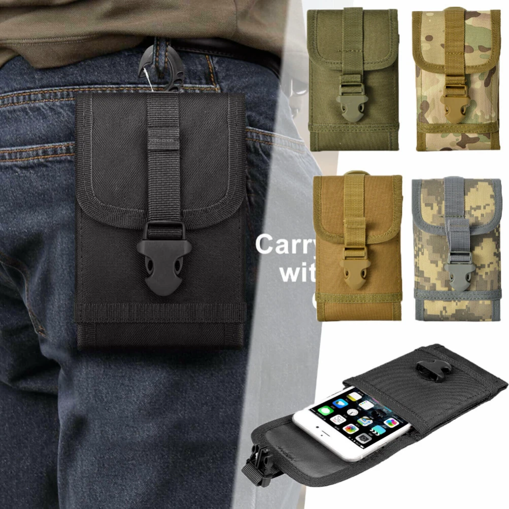 Men s Tactical Molle Pouch Utility Bag Cell Phone Holder Outdoor