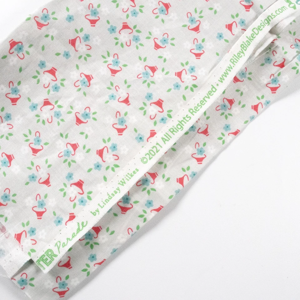 Easter Parade Lindsay Wilkes Riley Blake Quilting Cotton 15x44 Baskets on Gray - Image 3 of 3