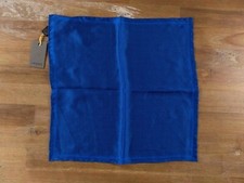  NO CUSTOMS TAX CANALI blue micro squares print silk pocket square authentic