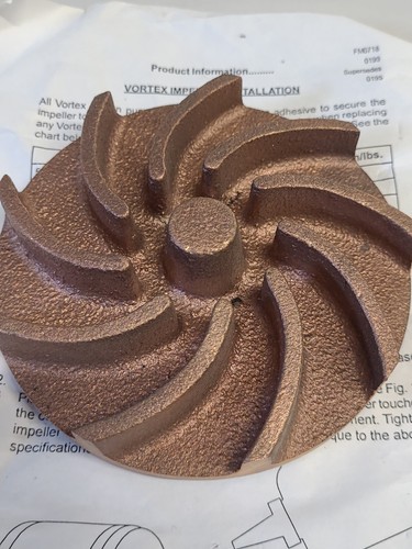 New Bronze Vortex Pump Impeller 4-3/16" OD 004220 D5 - Picture 2 of 3