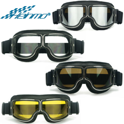 Motorcycle retro glasses Leather goggles Outdoor biker glasses Pilot glasses - Bild 1 von 17