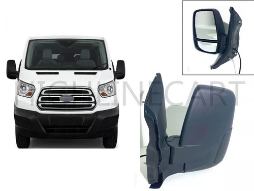 For 2015-2024 Ford Transit Left Door Side Rear View Mirror Short Arm Driver LH