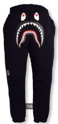 A BATHING APE X OVO Woodland Camo Shark Reversible Sweatpants Bape