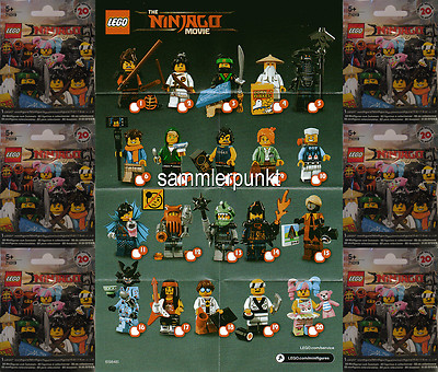 1 LEGO  MINIFIGURE - in DVB or original packaging - of your choice a. series ninjago movie - LEGO#71019