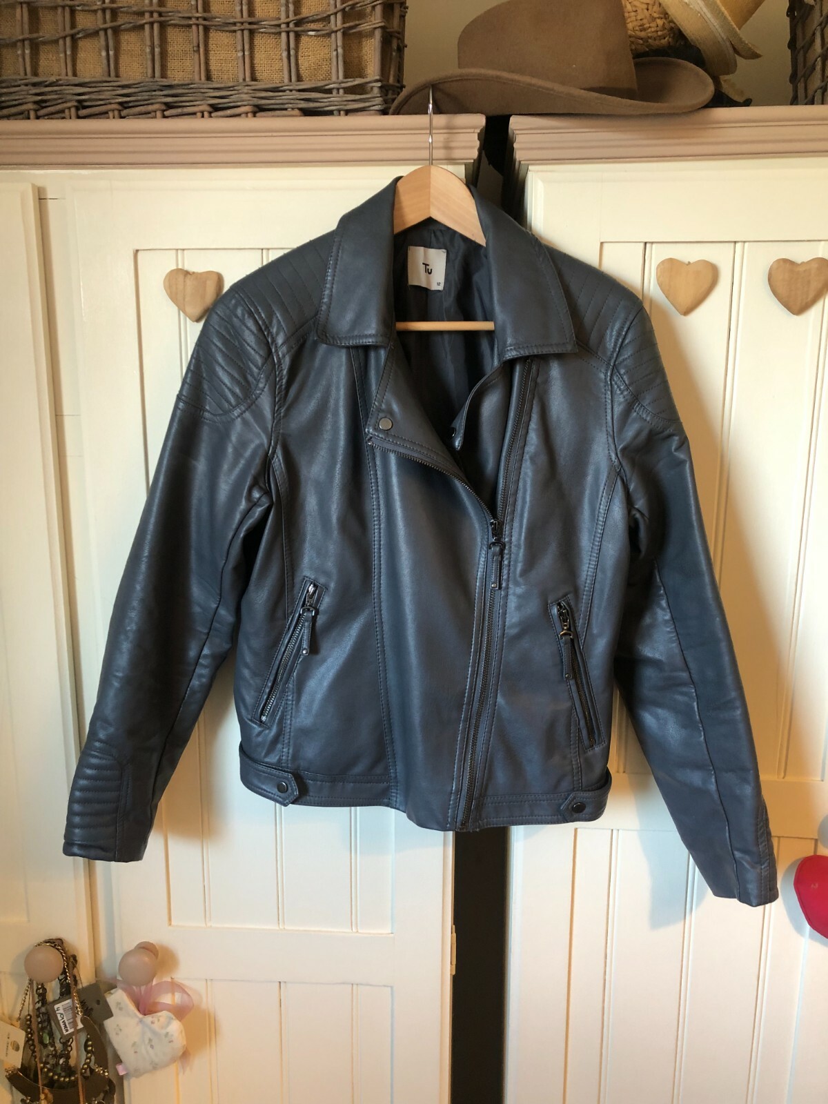 tu leather biker jacket