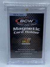 5x (Lot of 5) BCW 130 PT One Touch Thick Card 130pt Magnetic Card Holder Pro UV