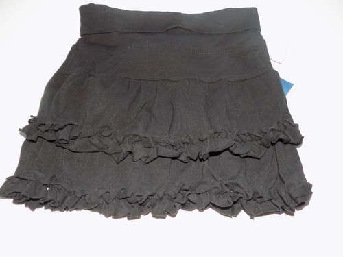 Toddler Size 4T Honeycomb Kidz Solid Black Tiered Ruffle Short Mini Skirt New - 第 1/3 張圖片