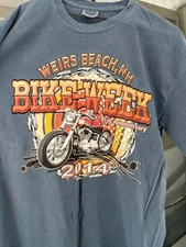 MEN'S WEIRS BEACH, NH 2014 BIKE WEEK T-SHIRT