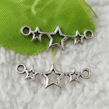 560 Pcs Tibet Silver Star Connectors 25x9MM B5243 For Bracelets Jewelry Making