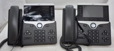 Lot of 2 Cisco CP-8841 VoIP IP Office Phone W/ Stand + Plantronics APC-42 Cord