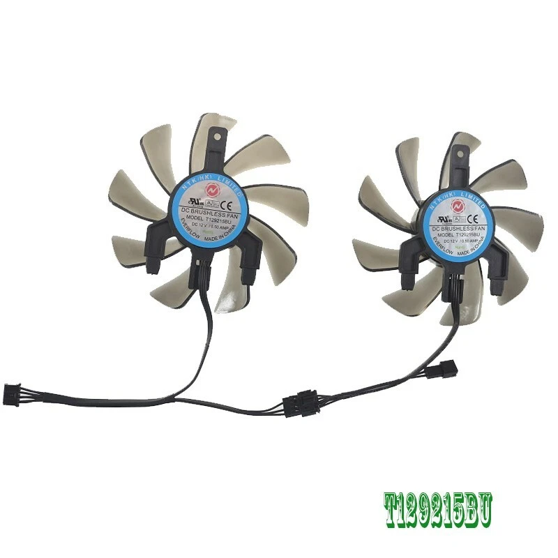 Graphics card fan T129215BU DC12V 0.50AMP 4Pin for HP OMEN PC RTX 3070 - Image 2 of 2