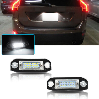 2X 18-SMD White LED License Plate Lights Bulbs For Volvo S60 V60 XC60 XC70 XC90