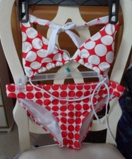 Junior red and white polkadot Bikini swim suit size Medium