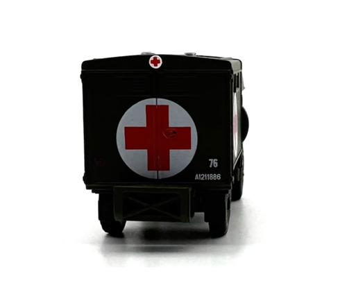 1:76 Military Army Green K2 Ambulance Truck Vintage Model Diecast Metal Car - Picture 4 of 7