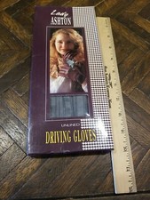 Lady Ashton Driving Gloves Gray Women Unlined Stretch One Size