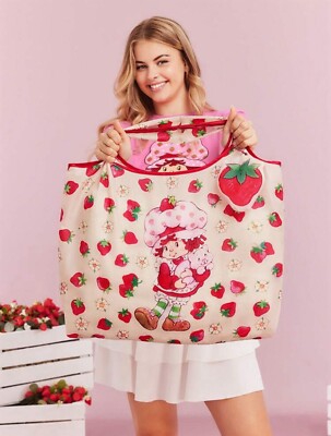 New 20  STRAWBERRY SHORTCAKE Handbag Pet Cat CUPCAKE Purse Tote Travel Bag Hobo