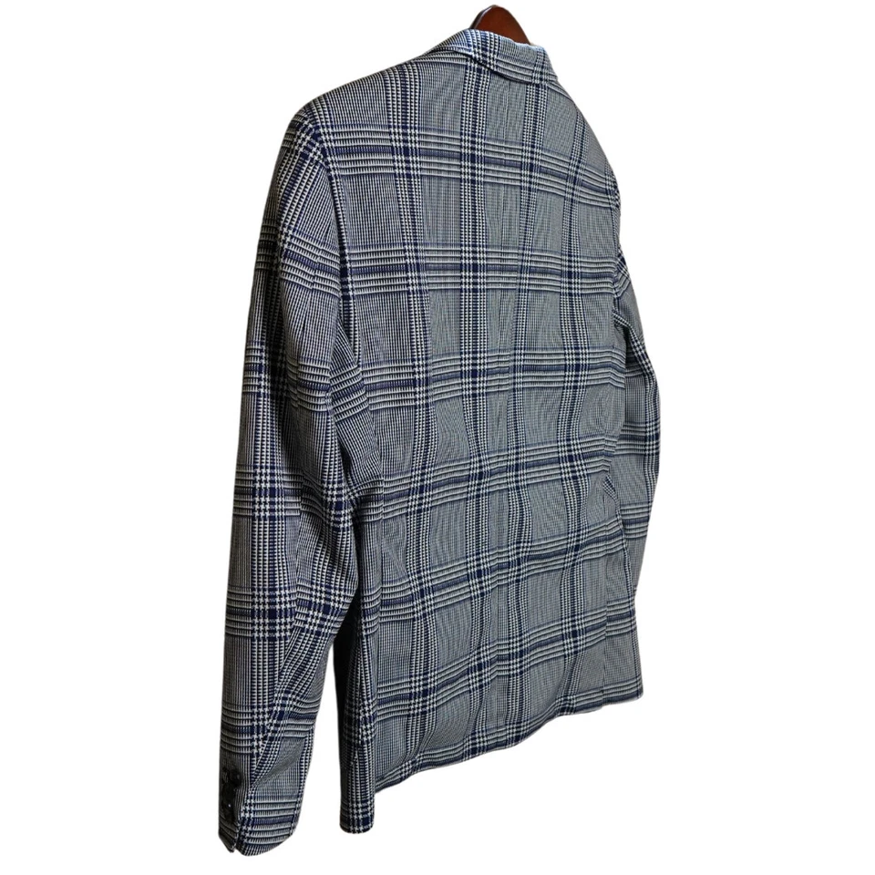 Chaqueta Blazer Scotch & Soda Hombre Glen Cuadros 36S Calce Ajustado Azul Marino Beige Cuadros Lana  Foto 4 de 4